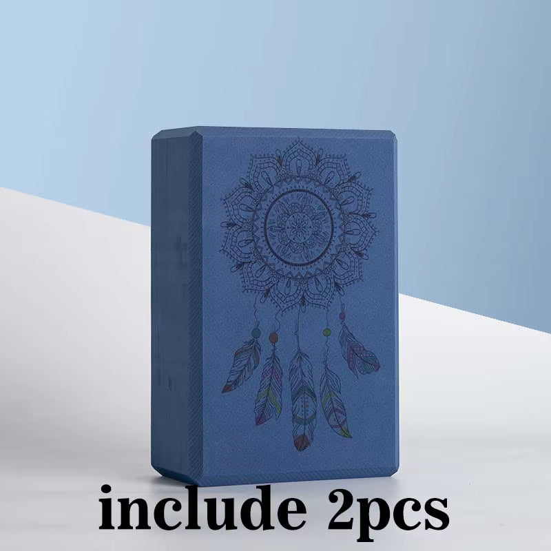 2Pcs Set EVA Yoga Block Foam Brick Black Stretching Aid Gym Pilates for Exercise Fitness